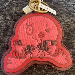 Coach Happy Horse & Carriage Charm Key Ring NWT